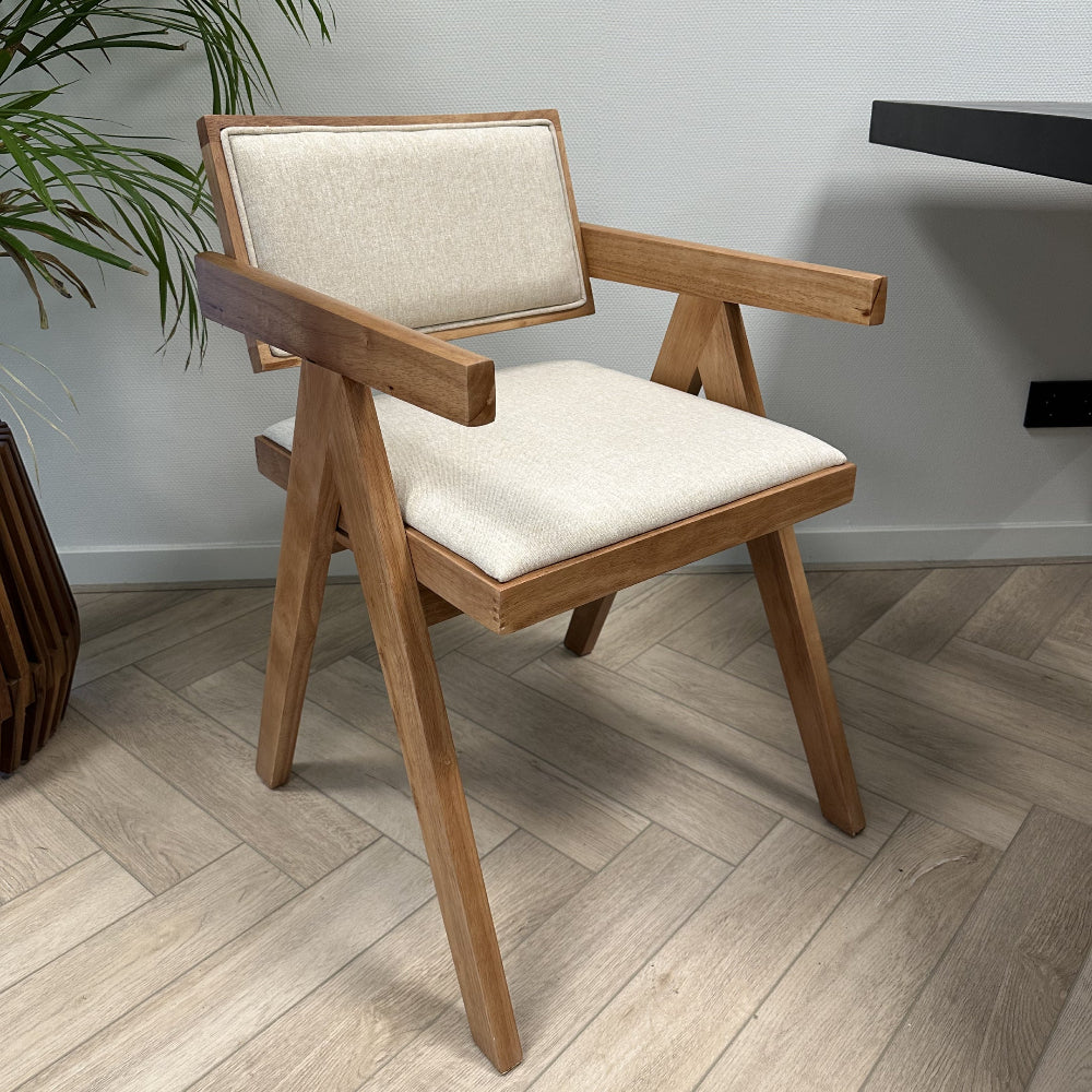 Erika japandi stoel - gebroken wit