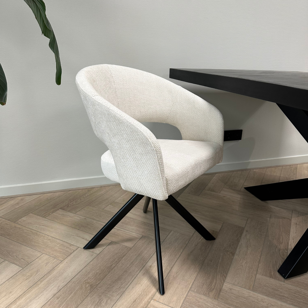 Nova draaibare stoel - gebroken wit