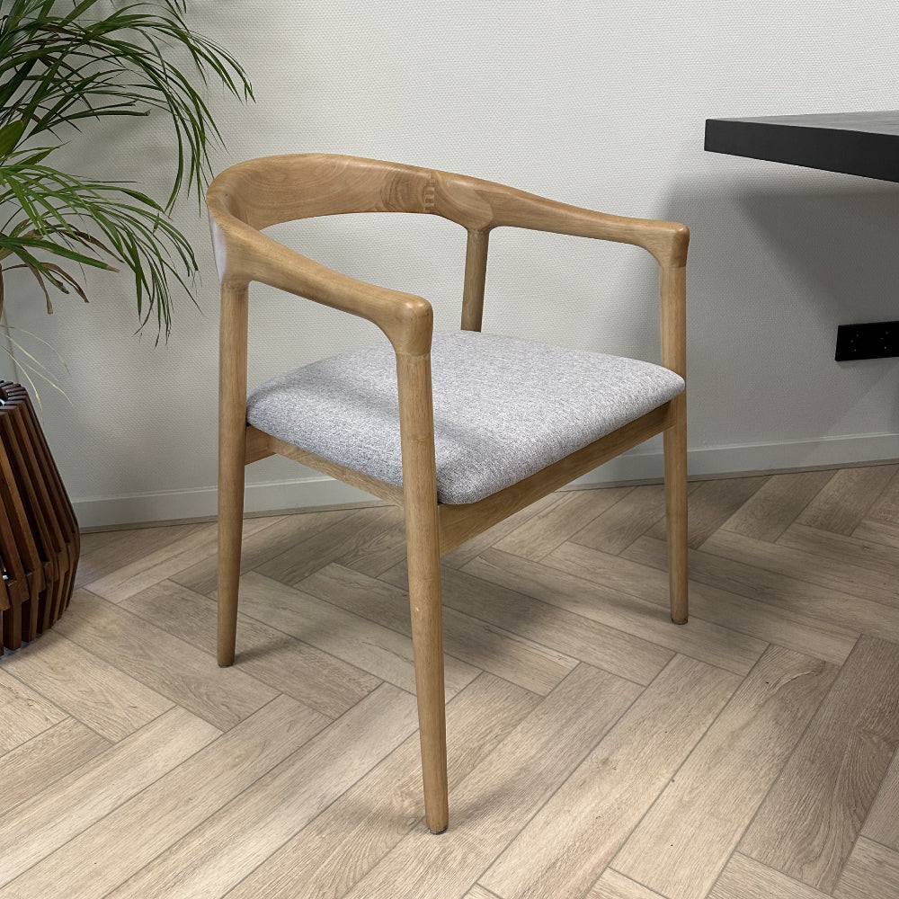 Léa japandi stoel - gebroken wit