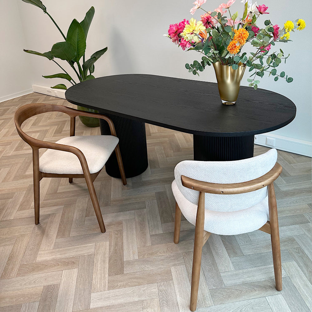 Eettafel Nuria Ovaal - Zwart