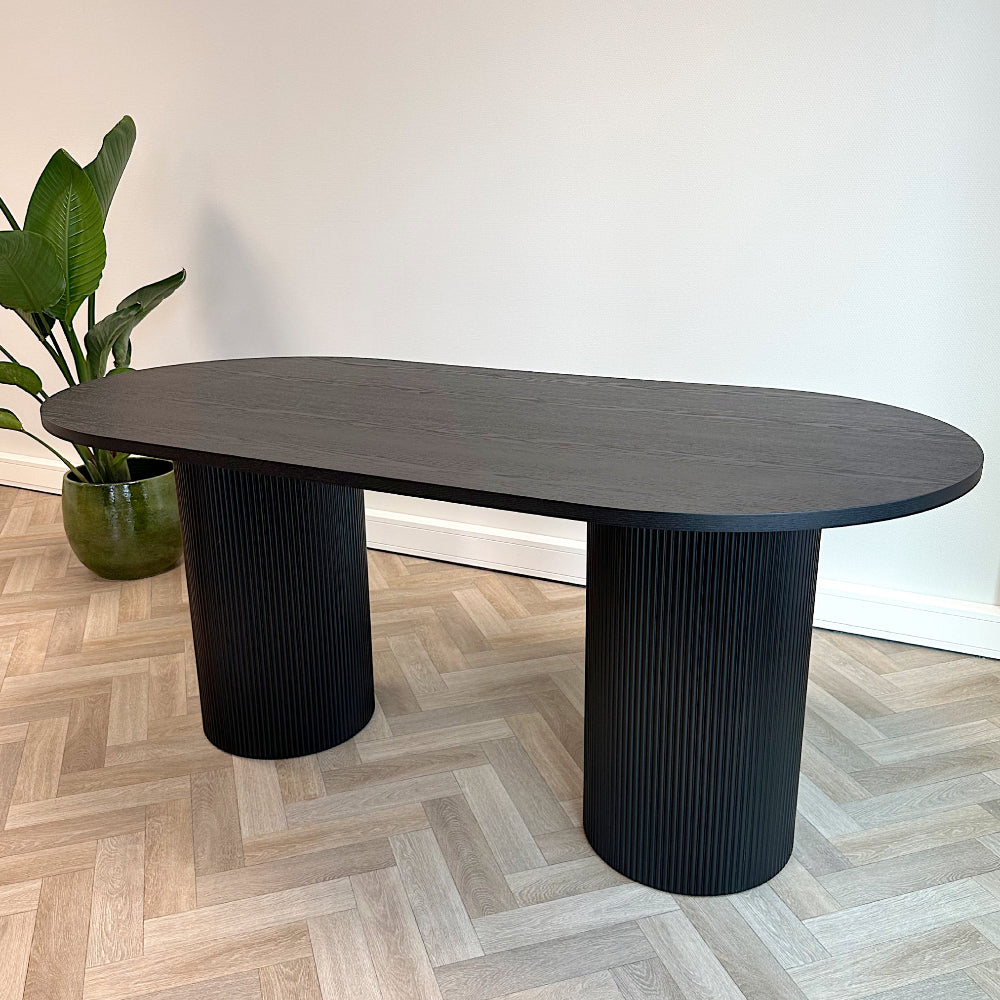 Eettafel Nuria Ovaal - Zwart