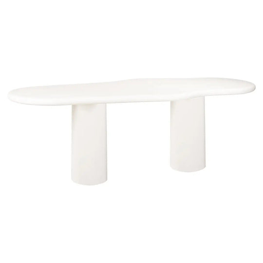 Eettafel Organico White Organische Vorm 200 x 100 cm