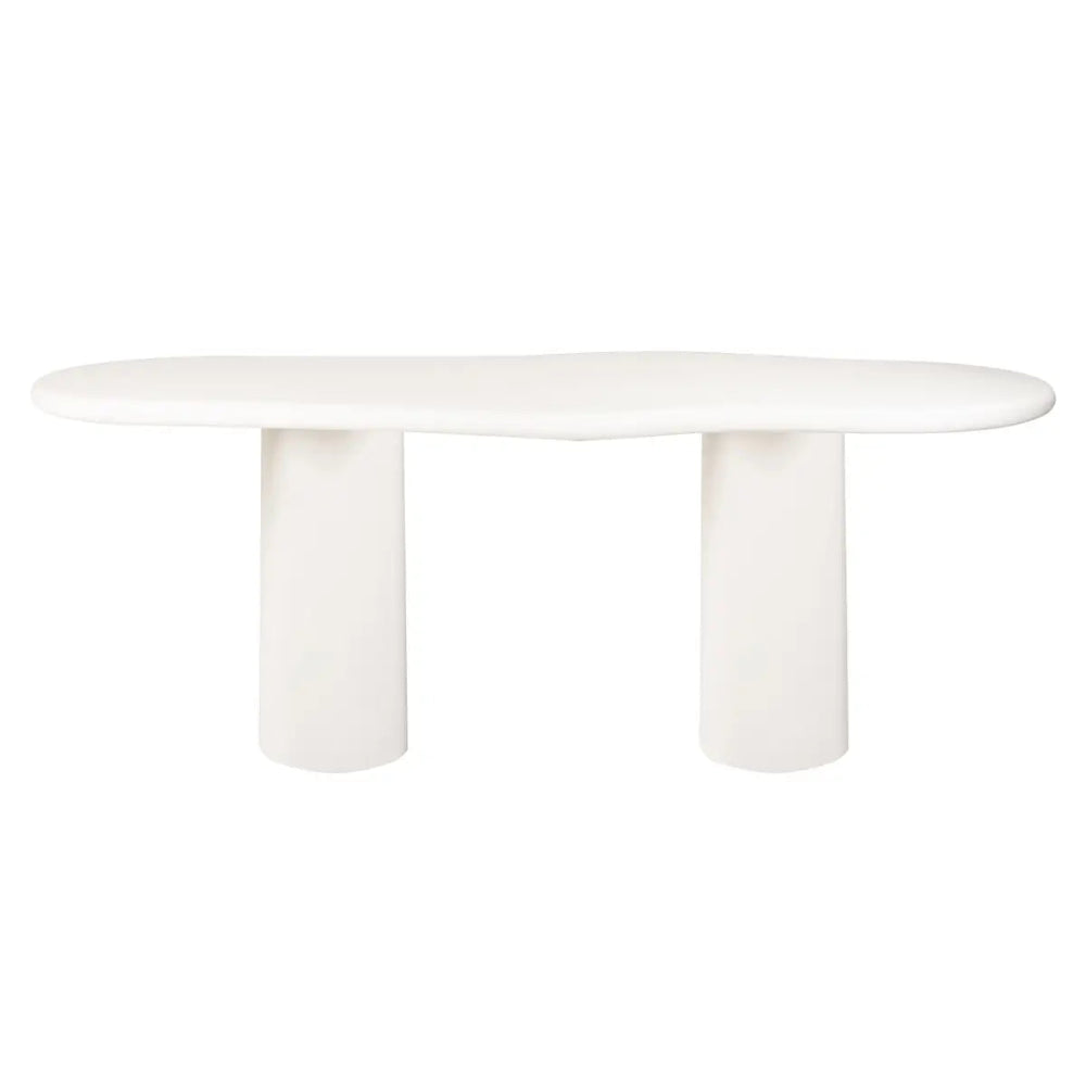 Eettafel Organico White Organische Vorm 200 x 100 cm