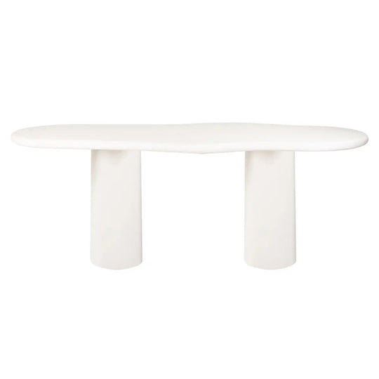 Eettafel Organico White Organische Vorm 200 x 100 cm