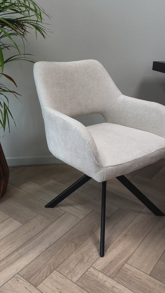 Mowgli draaibare stoel - gebroken wit