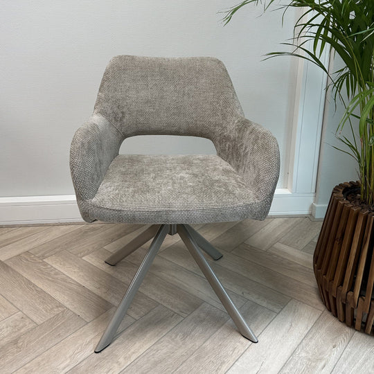 Mowgli draaibare stoel beige poten - taupe