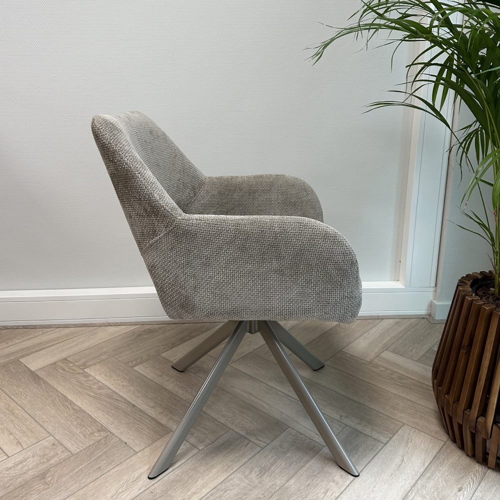 Mowgli draaibare stoel beige poten - taupe