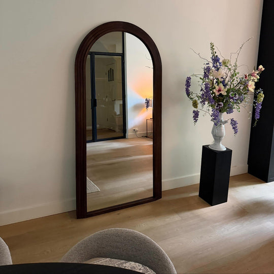 Novi japandi boogspiegel 200x100cm - walnoot