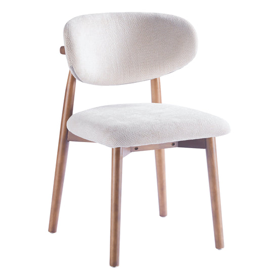 Maya japandi stoel - gebroken wit