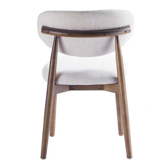 Maya japandi stoel walnoot bruin- gebroken wit