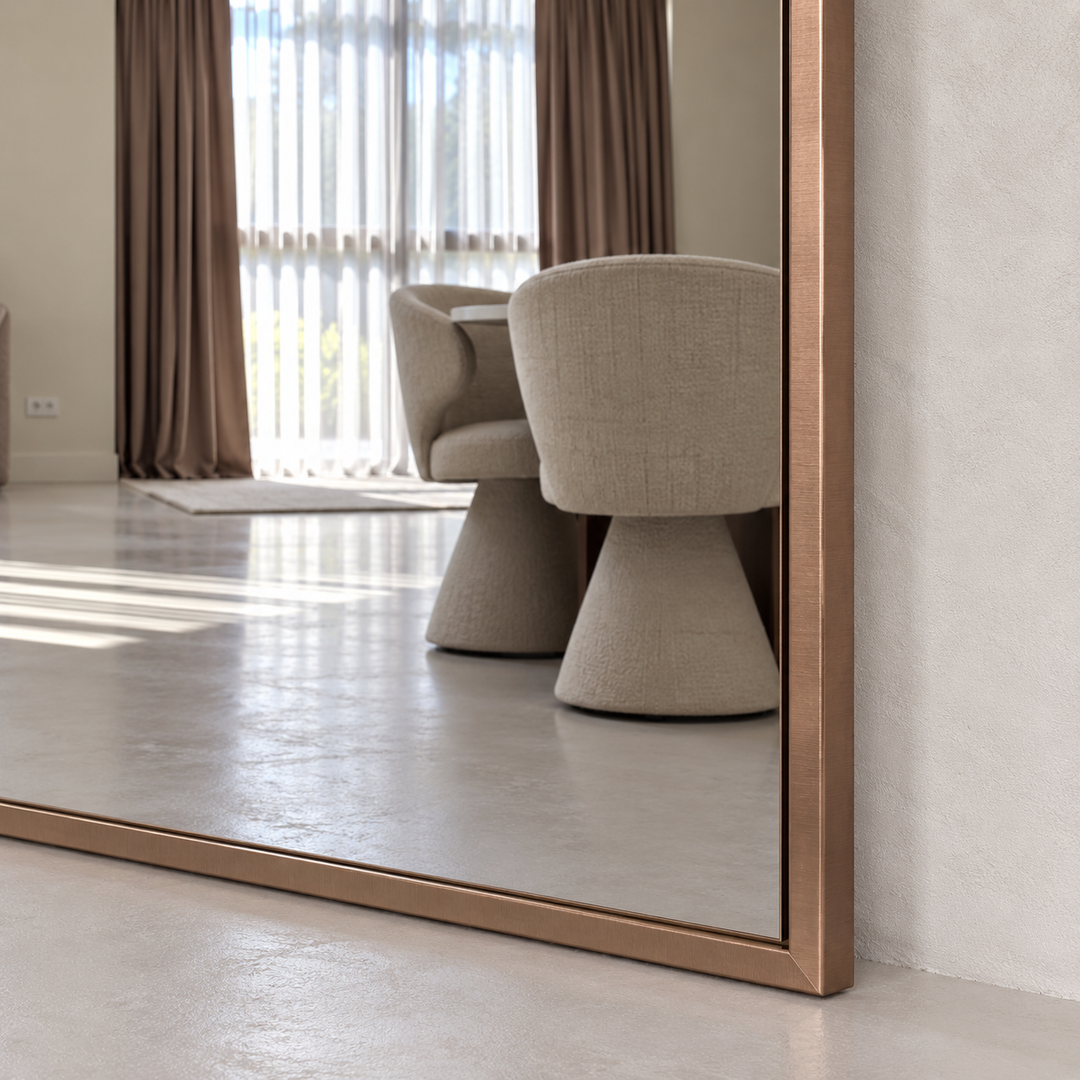 Linea grote rechthoek spiegel 200x100 - bronze