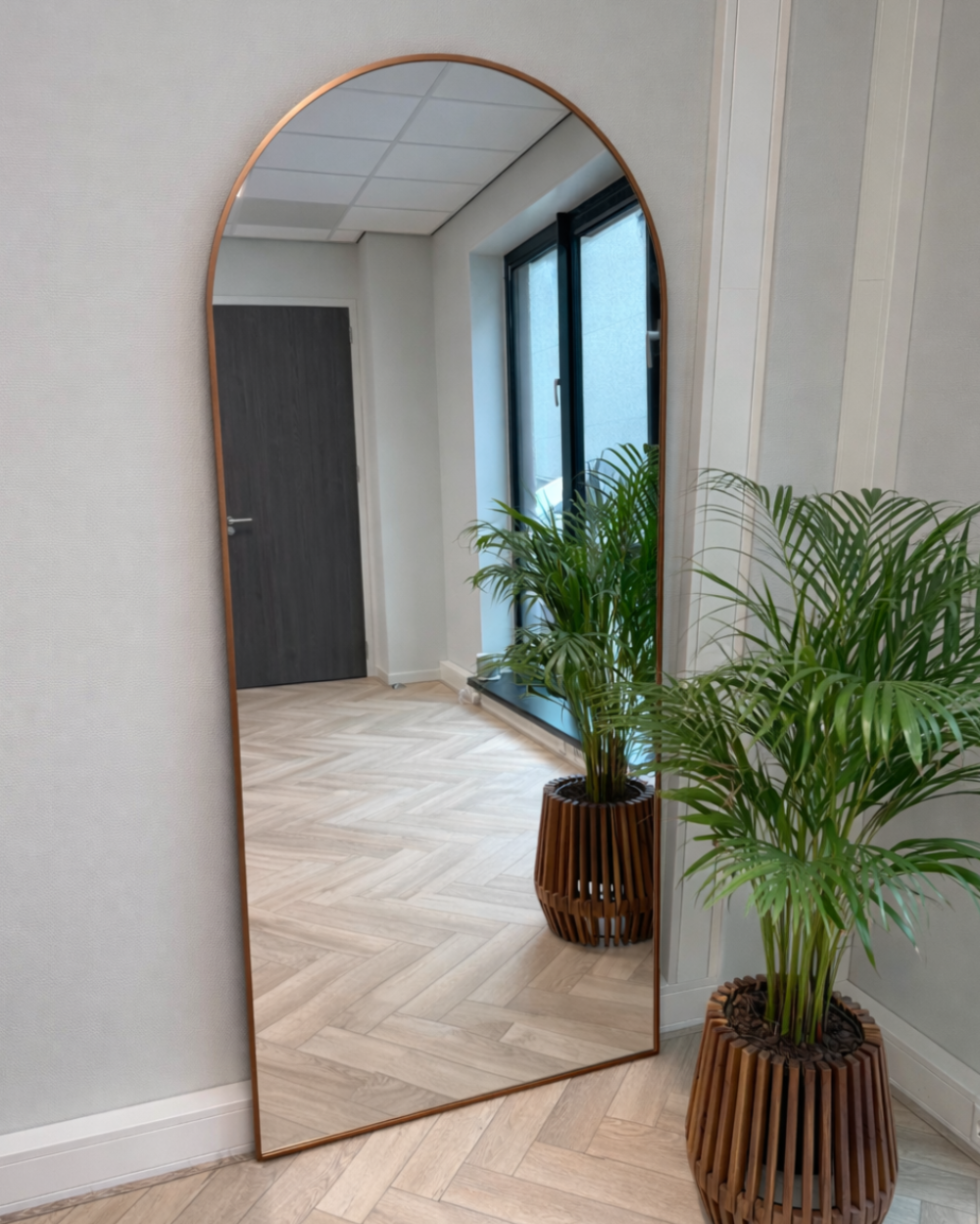 Grote boogspiegel 200x80cm - bronze