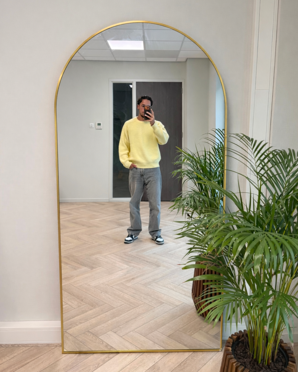 Grote boogspiegel 200x100cm - goud