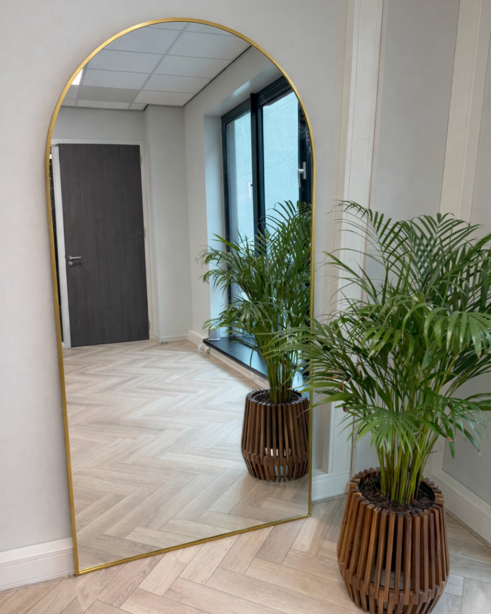 Grote boogspiegel 200x100cm - goud