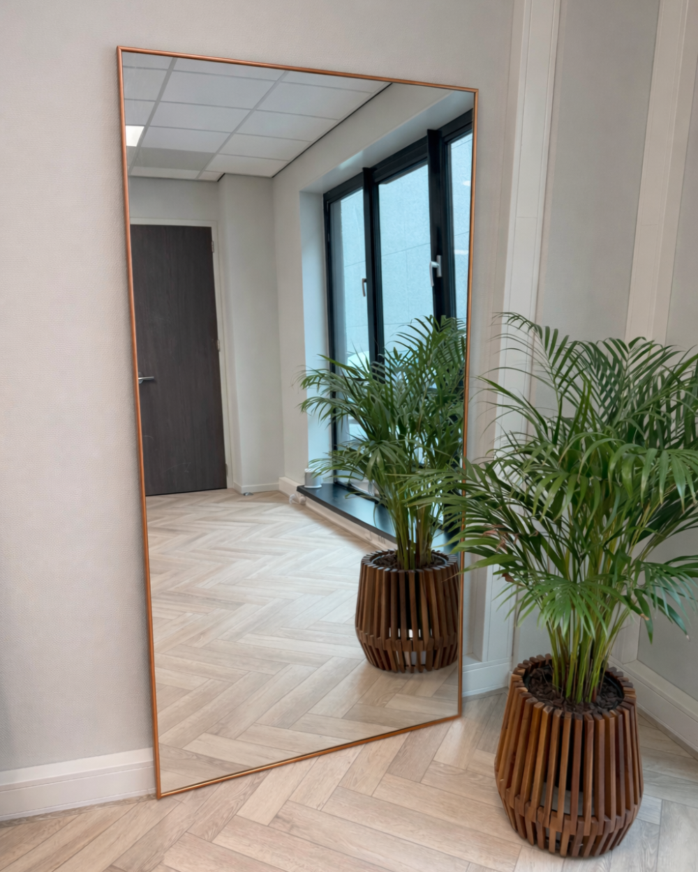 Grote rechthoek spiegel 200x100 - bronze