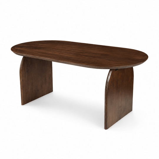 Eettafel Siesta U-poot ovaal mangohout - walnoot bruin