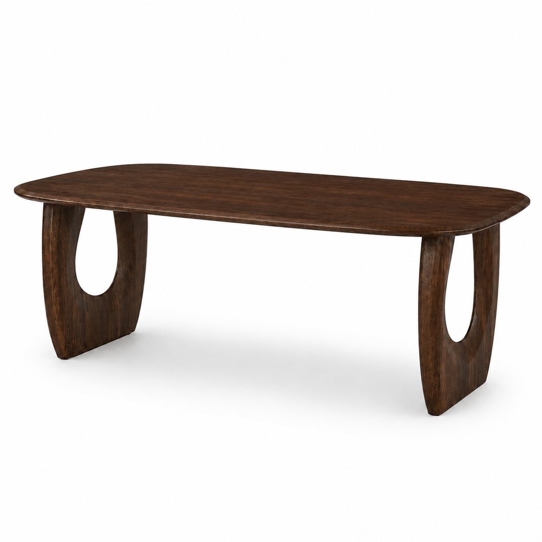 Eettafel Celia open deens ovaal mangohout - walnoot bruin