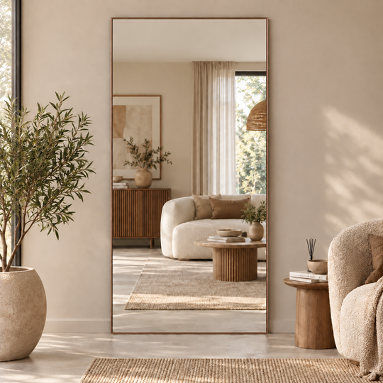 Linea grote rechthoek spiegel 200x100 - bronze