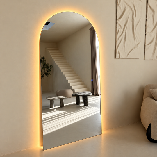Elena grote led boogspiegel 200x100cm - frameless