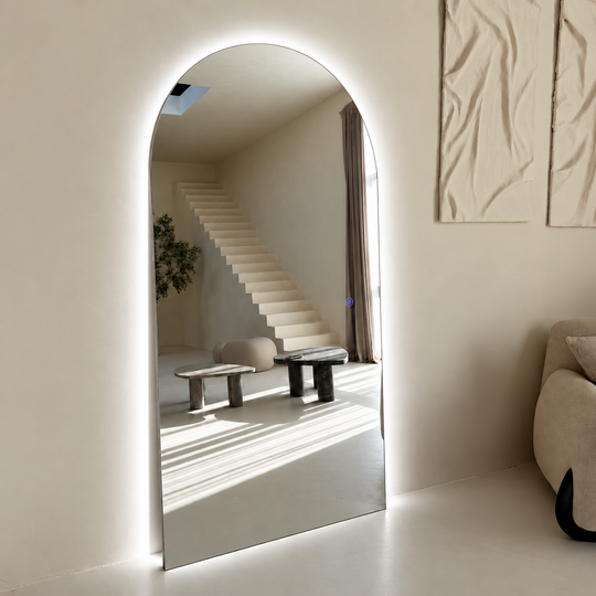 Elena grote led boogspiegel 200x100cm - frameless