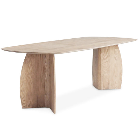 Eettafel Noor maanpoot deens ovaal - eiken bruin
