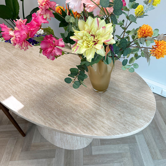 Eettafel Sky Ovaal - Travertin