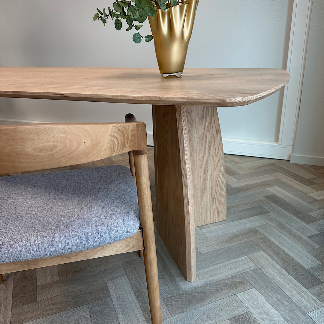 Eettafel Noor maanpoot deens ovaal - eiken bruin