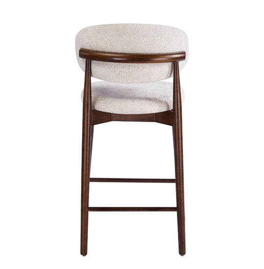 Maya japandi barkruk walnoot bruin- gebroken wit