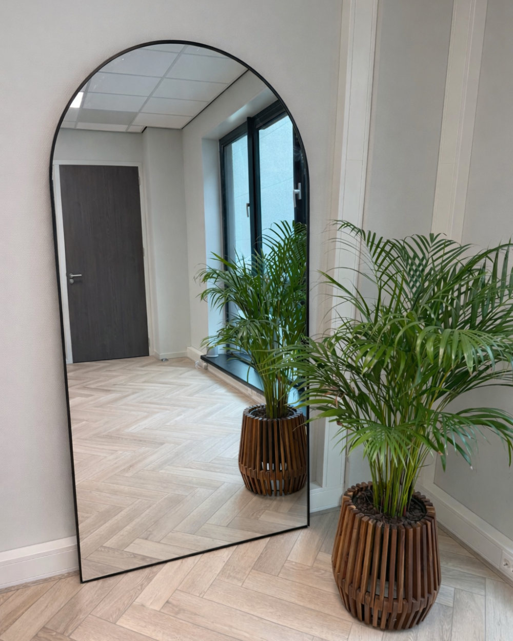 Grote boogspiegel 200x100cm - zwart