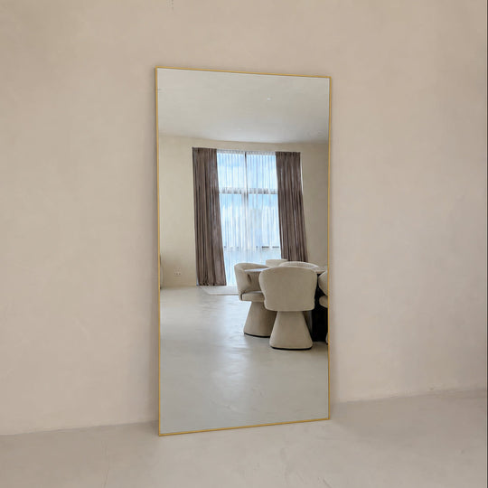Linea grote rechthoek spiegel 200x100 - goud