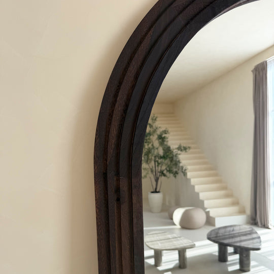 Novi japandi boogspiegel 200x100cm - walnoot