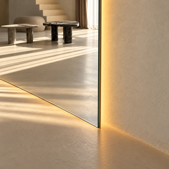 Elena grote led boogspiegel 200x80cm - frameless