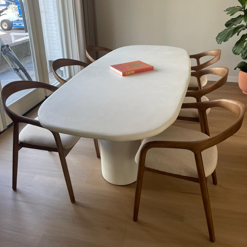 Sofia japandi stoel - gebroken wit