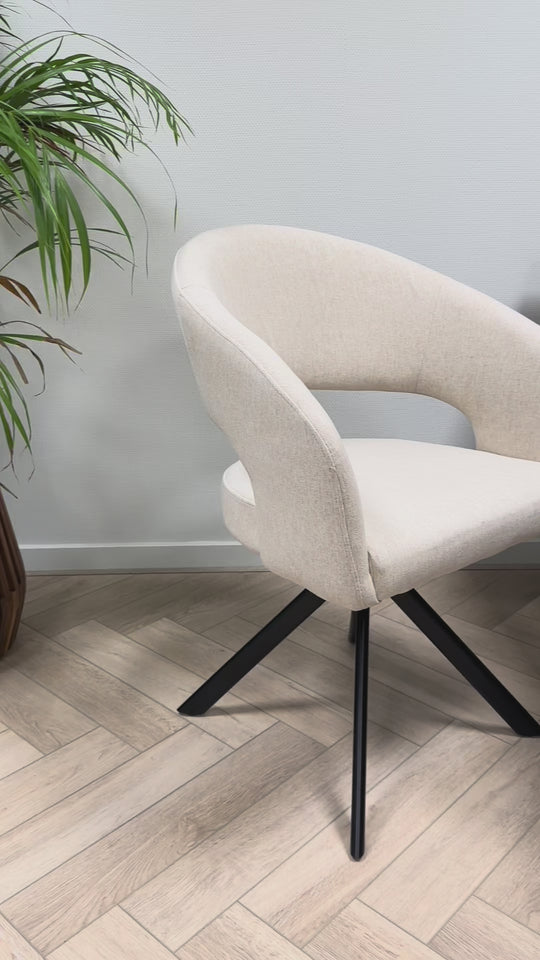 Nova draaibare stoel - creme