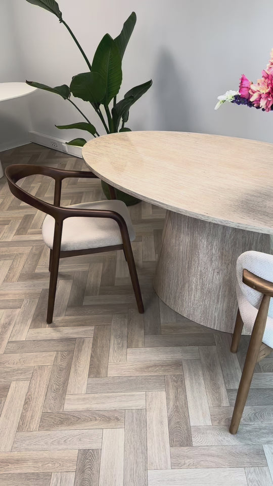 Eettafel Sky Ovaal - Travertin