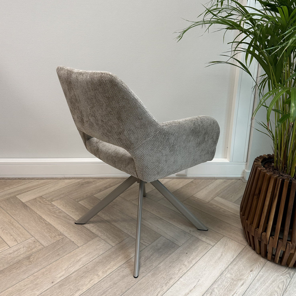 Mowgli draaibare stoel beige poten - taupe